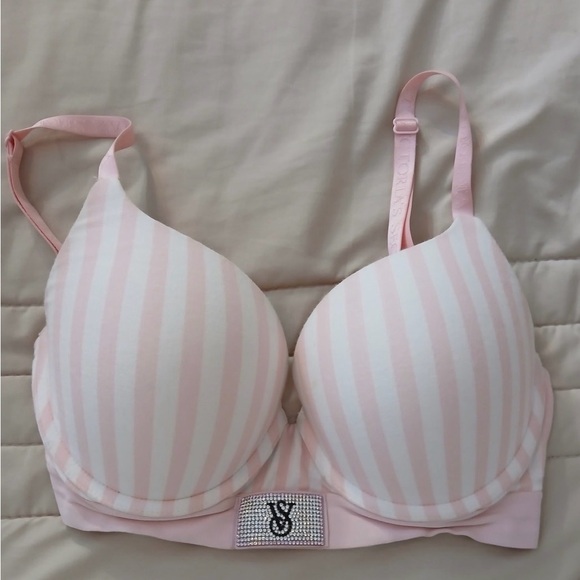 Victoria's Secret Pink and White Striped Bra - Picture 6 of 8
